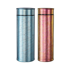 TAIC太可纯钛超轻星光系列保温杯400ml瀚海蓝+300ml枫叶红(两件套)