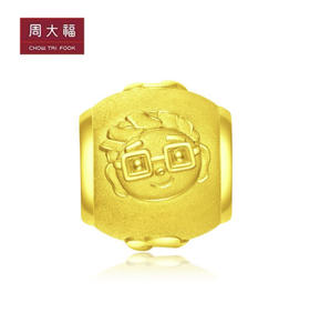 周大福咚咚仔与咕咕喵系列健康足金转运珠R25115