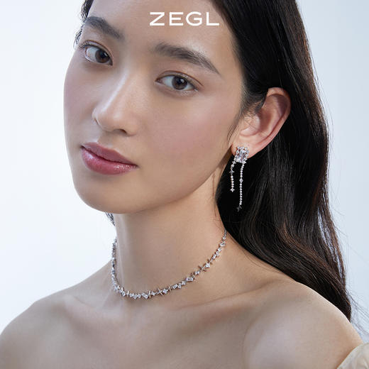 ZEGL设计师月光倾城系列四芒星项链女2023年新款潮颈链甜酷锁骨链 商品图6