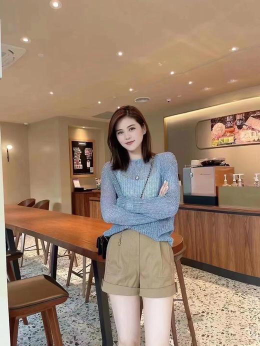 3楼阿玛施AMASS蓝色镂空针织 商品图0