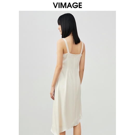 VIMAGE/纬漫纪夏季新款性感吊带露背不规则裙摆连衣裙V1707327 商品图4