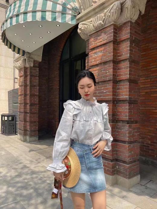 3楼阿玛施AMASS灰色亚麻衬衣 商品图1