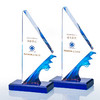 琉璃水晶帆船蓝色浪花奖杯踏浪一帆风顺礼品年会颁奖彰颁奖留念 商品缩略图0