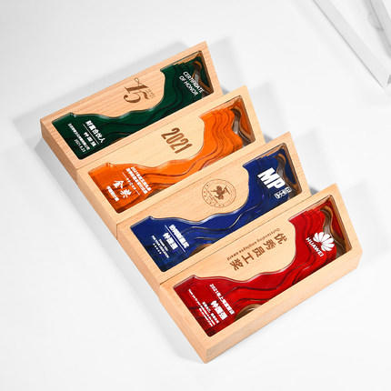 2021新款实木奖杯定制定做创意企业年会荣誉颁奖优秀员工商会庆典 商品图1