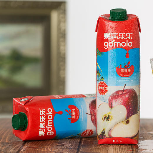 果满乐乐苹果汁1L/盒 商品图2