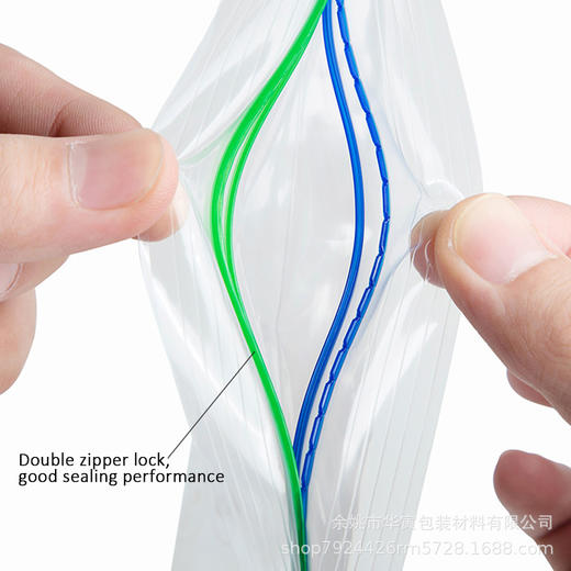 「双层夹链，三盒装」抽取式密实保鲜袋 厨房用品收纳整理双封条密封保鲜袋大中小号双筋密实袋食品保鲜袋 商品图4