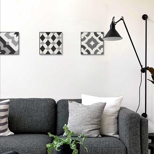 见南花 | 水泥花砖装饰画 客厅沙发卧室背景入户玄关装饰挂画 商品图4