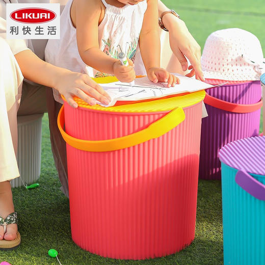 【6F】利快日本进口Omnioutil炫彩收纳桶 商品图7