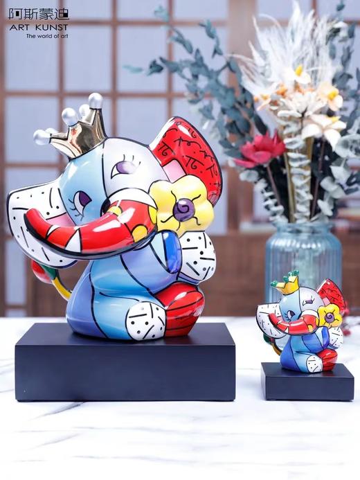 【6F】阿斯蒙迪+德国高宝Goebel进口陶瓷大象摆件 商品图0