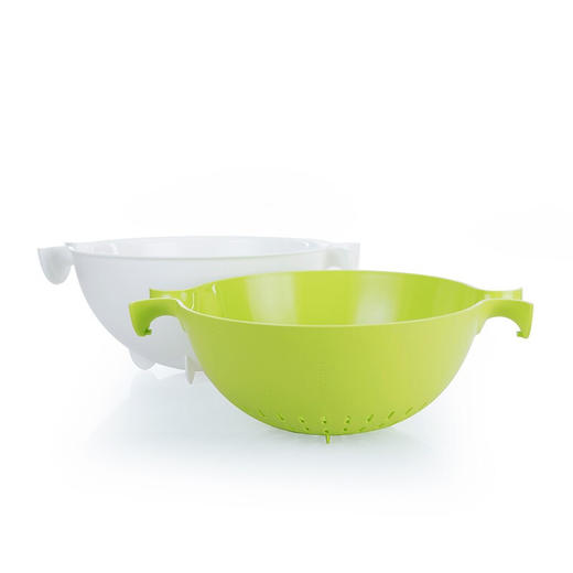 【6F】利快 双层果蔬沥水篮储物筐意大利进口洗菜器水果蔬菜清洗篮 果蔬沥水篮 灰色 商品图8