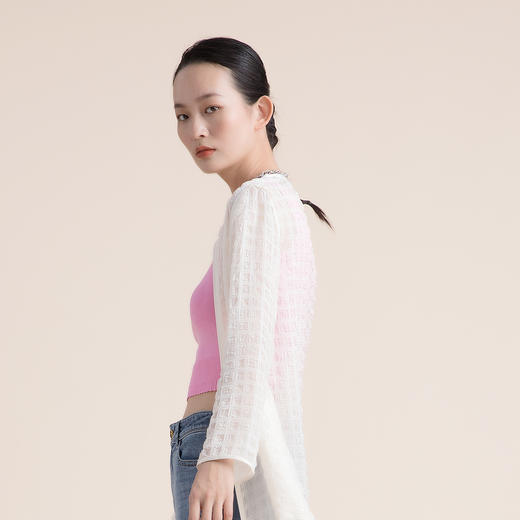 谜底2022夏季新款薄风衣外套女H型宽松时尚褶皱防晒衣222ME0711 商品图1