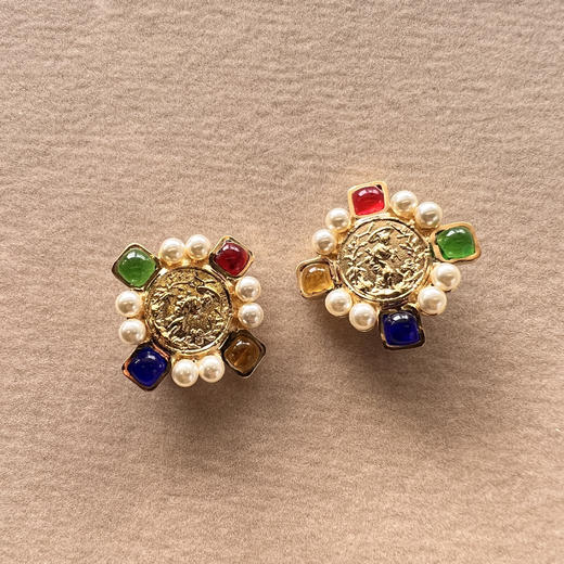 订购5个月到｜Gripoix Paris-Byzantine Signet-拜占庭 图章 耳夹（无需耳洞） ［法国设计师］ 商品图5