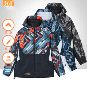 361度风衣夹克迷彩潮2022春装连帽上衣运动外套552219608