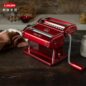 【6F】利快 分体式压面机意大利进口Marcato面条机家用手动分体式10档可调压面机 可拆卸免重金属粉尘 粉色分体式