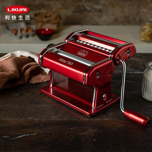 【6F】利快 分体式压面机意大利进口Marcato面条机家用手动分体式10档可调压面机 可拆卸免重金属粉尘 粉色分体式 商品图0