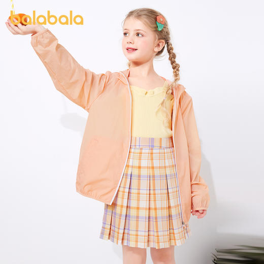 巴拉巴拉儿童外套身高110-180中大童夏装新款男女童防晒上衣连帽时尚-TDS 商品图1