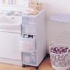 【6F】利快 抽屉式收纳柜日本进口like-it夹缝柜可移动带轮储物柜 三层255*465*830（外露轮）MS30 商品缩略图2