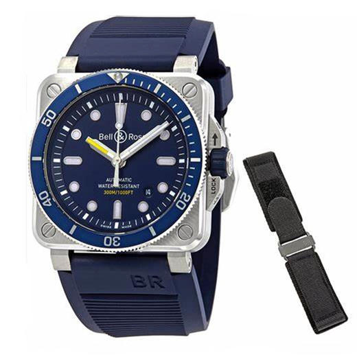 Bell & Ross 柏莱士 瑞士进口深潜水表全自动机械手表男士蓝方 BR0392-D-BU-ST/SRB 商品图1