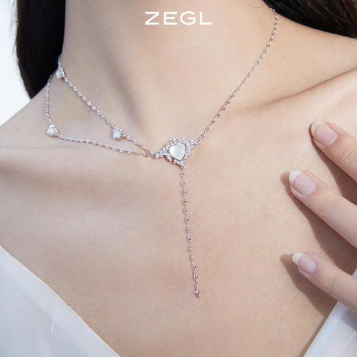 ZEGL设计师月光倾城系列四芒星项链女2023年新款潮颈链甜酷锁骨链 商品图2