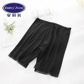 安莉芳薄款莫代尔防走光蕾丝边打底安全裤女士高腰平角裤ED00175