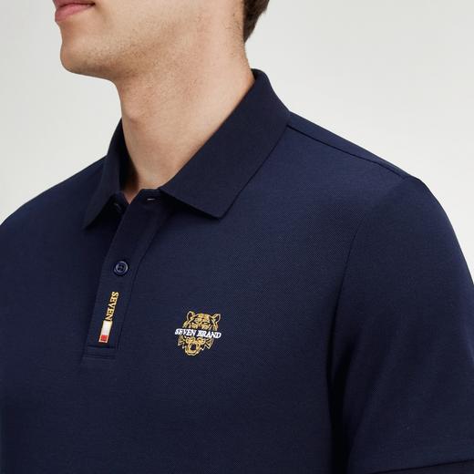 【特价】【冰氧吧】柒牌短袖polo衫男夏季薄款时尚休闲小老虎翻领T恤	122T70540 商品图2