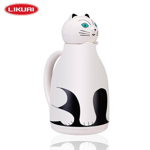 【6F】利快 家用卡通造型保温壶德国进口Helios暖壶热水瓶暖水瓶热水壶暖水壶暖瓶保温瓶1L 英国猫 商品图1