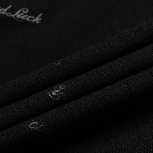 GOOD LUCK/德鲨微弹棉质字母印花圆领短袖T恤BY13539-810 商品图8