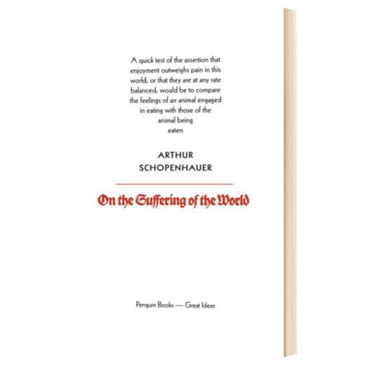 论世间苦难 英文原版 On the Suffering of the World 企鹅伟大的思想系列文学视野 叔本华 英文版进口原版英语书籍 商品图1