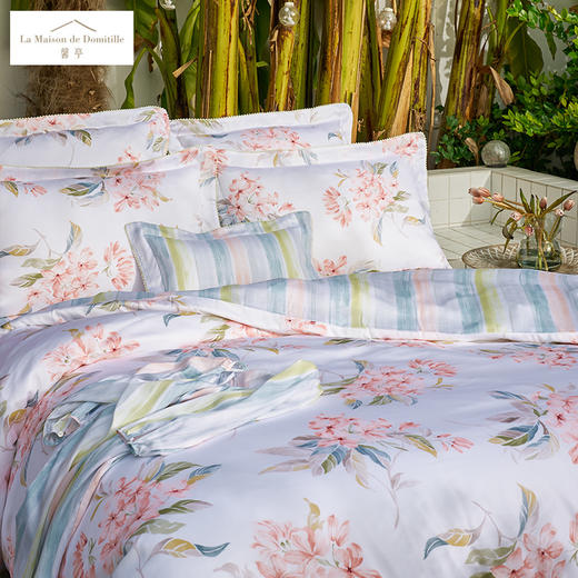 馨亭 新品玫瑰印花双面兰精天丝四件套莱赛尔亲肤丝滑少女心狄安娜 商品图1