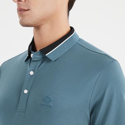 【丝光/莱赛尔】柒牌短袖polo衫男夏季新款男士翻领体恤衫薄	122T70890 商品图2