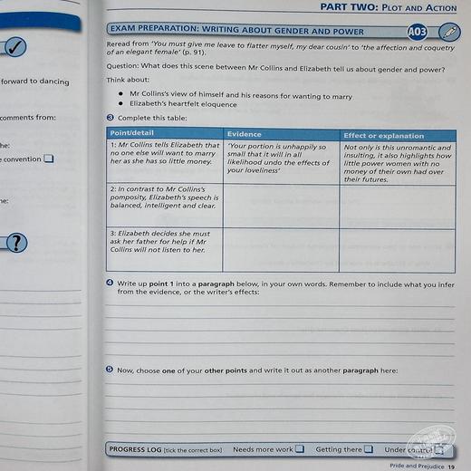 【中商原版】英国经典文学教辅 Pride and Prejudice York Notes GCSE 9-1 Workbook 傲慢与偏见学习笔记练习册 世界名著小说 商品图6