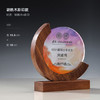 水晶奖杯定制创意实木圆形木质奖牌冠军颁奖公司优秀员工高档奖杯 商品缩略图4