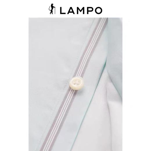 （4F）蓝豹衬衫浅绿素面 商品图3