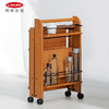 【6F】利快 木质双层推车餐车福帕FOPPA意大利进口实木厨房置物架多功能收纳架 商品缩略图2