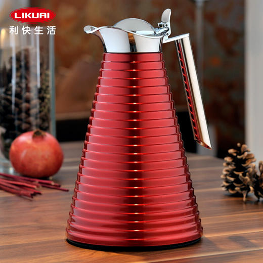 【6F】利快 玻璃内胆古堡保温壶德国进口Alfi家用暖壶热水瓶暖水瓶热水壶暖水壶按压式保温瓶1L 象牙白色1L 商品图0