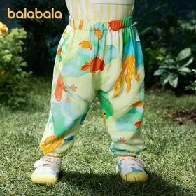巴拉巴拉婴儿防蚊裤身高73-100男童运动裤女童休闲裤2022新款夏-TDS