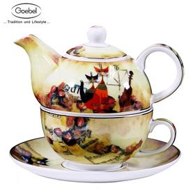 【6F】阿斯蒙迪+德国高宝Goebel进口猫茶壶（猫茶咖两用）