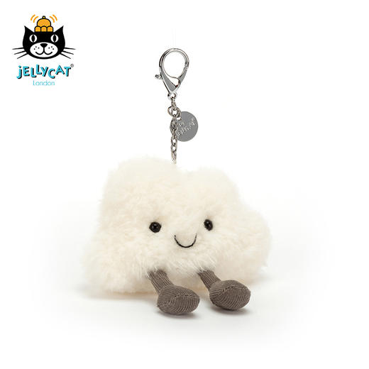 Jellycat Amuseable系列 小白云钥匙扣 白色 商品图2