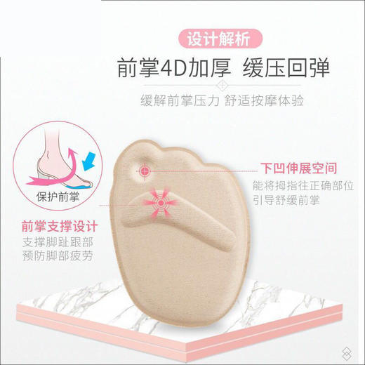 可黏贴硅胶前脚掌垫加厚防滑防痛半垫前掌垫高跟鞋鞋垫女鞋半码垫 商品图4