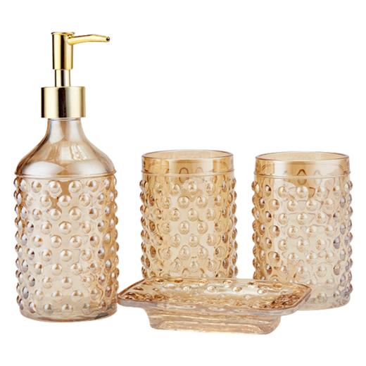 【6F】多样屋卫浴玻璃套装四件套玻璃瓶礼盒组卫浴套装洗漱套装鎏金 鎏金 商品图0