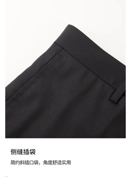 【4F】蓝豹男士结婚套装修身黑色男单西裤 商品图3