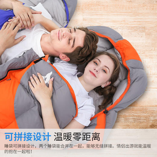 四季棉睡袋保暖羽绒睡袋成人户外旅行室内午休睡袋 商品图2