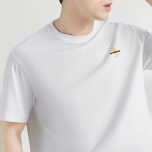 柒牌短袖t恤男夏季新款纯棉圆领帆船印花男士宽松体恤上衣潮	122T71240 商品图3