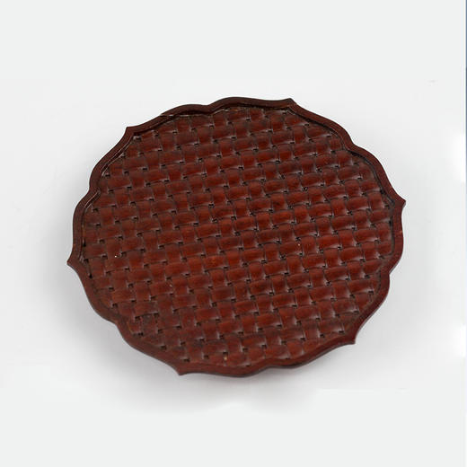圆形编织纹杯垫° 紫光檀&酸枝8*8cm 商品图2