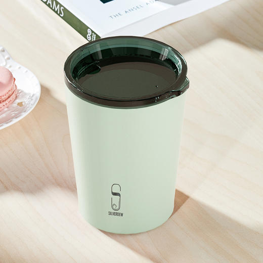 诗芙迪SILVERDEW 陶瓷内胆咖啡杯保温随行杯马克杯吸管杯不锈钢直饮带盖水杯 商品图5
