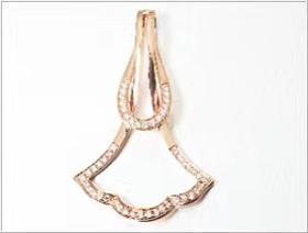 【2F】迪韵18k金钻石项坠（不含链）