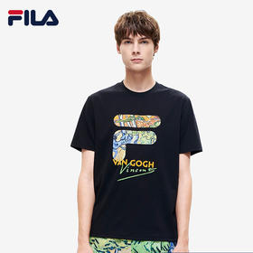 FILAx 梵高博物馆男士短袖T恤2022年夏季新款运动上衣F11M228111F