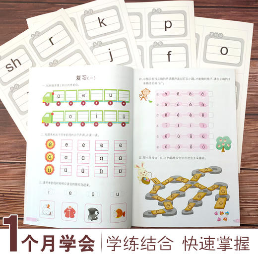 幼小衔接学前拼音教材2本学汉语声韵母天天练描红本幼儿园小中大学前全套启蒙课堂早教整合学习神器学前拼音练习册拼读基础训练书 商品图3
