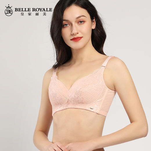 【秒杀品不退不换】皇家丽美WW1818-1薄款无钢圈托胸款文胸大胸显小内衣 商品图4