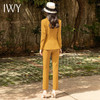 IWY/IWY气质黄色职业装女时尚修身显瘦总裁套装经理面试美容院工作服 CP1310 商品缩略图3
